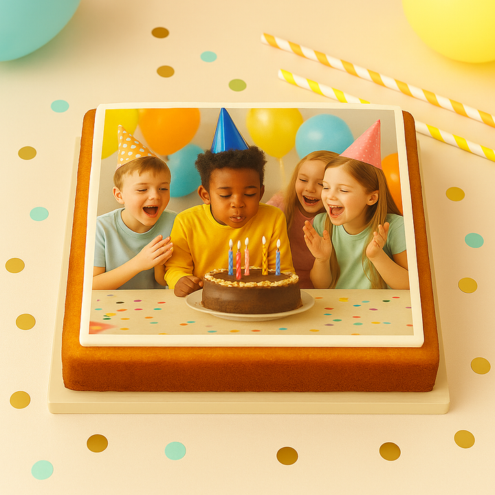 Migdałowa masa dekoracyjna na tort - kwadrat