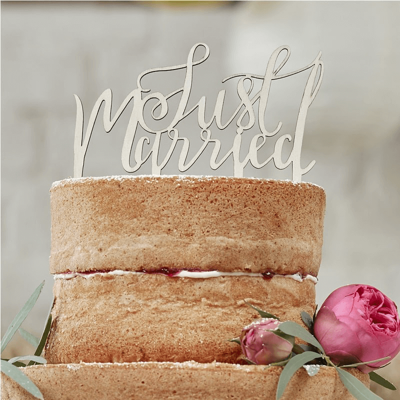 Ozdoba na tort "Just Married"