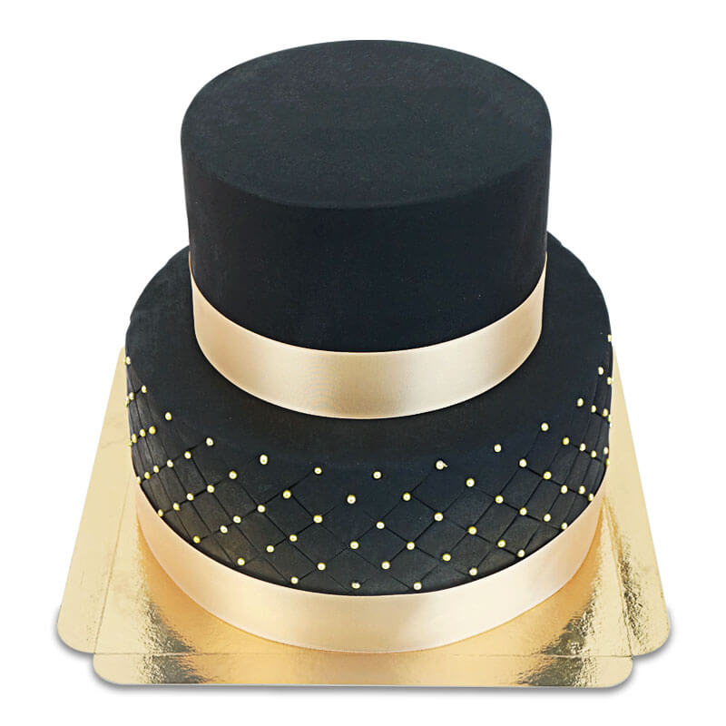 Czarny tort weselny „Black Wedding”