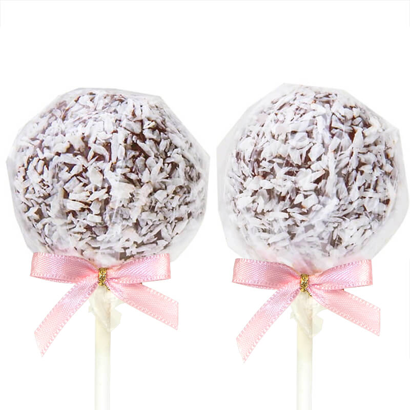 Bezglutenowe Cake-Pops z wiórkami kokosowymi (12 sztuk)
