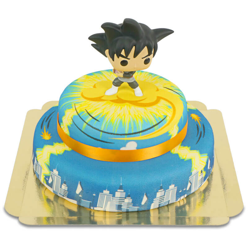Goku® Black na dwupoziomowym torcie