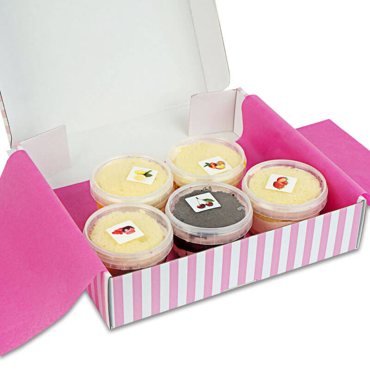 Próbki smakowe tortów „Owocowy Mix” (zestaw 5 sztuk)