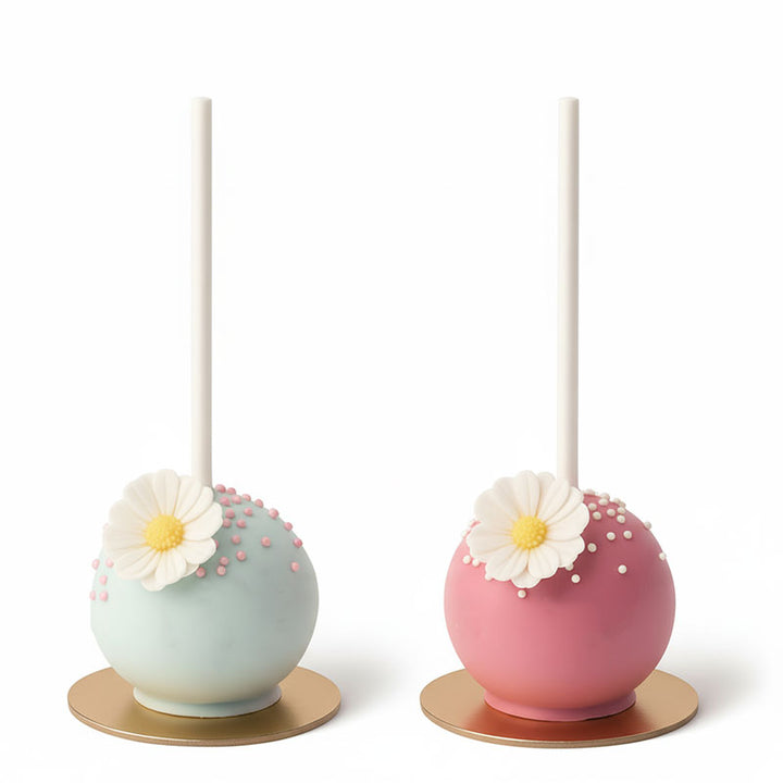 Magia Kwiatów Cake-Pops Białe & Różowe (10 sztuk)