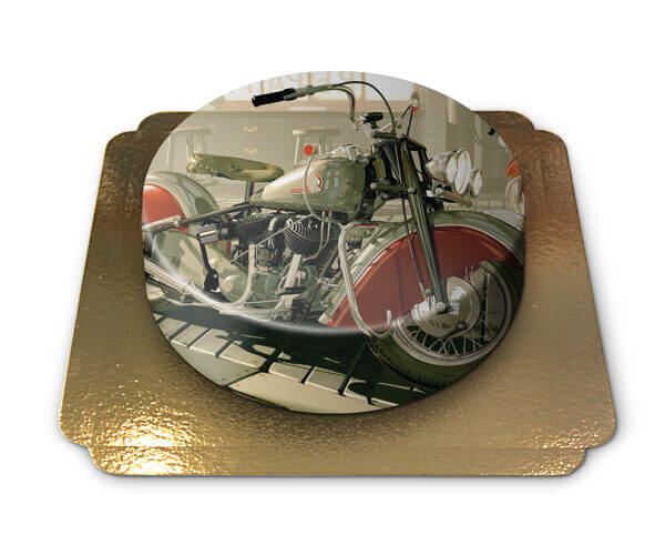 Tort z motorem Harley Davidson
