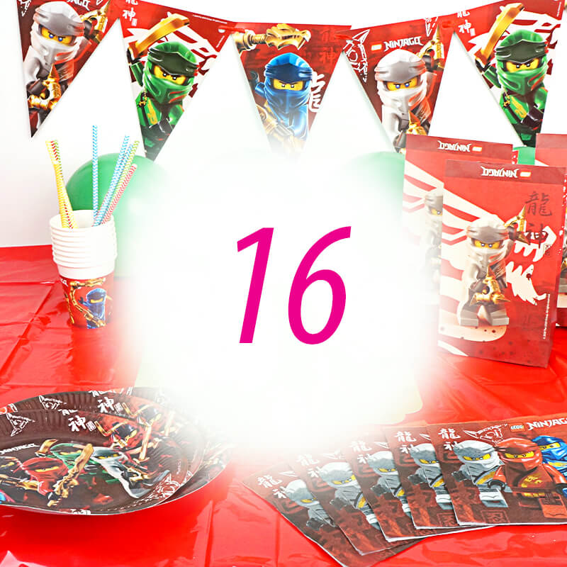Zestaw imprezowy Lego® Ninjago® 16 osób - bez tortu