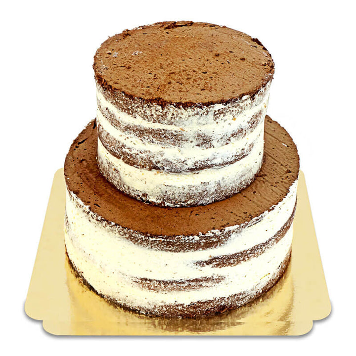 Naked Cake czekoladowo-waniliowy – tort weselny