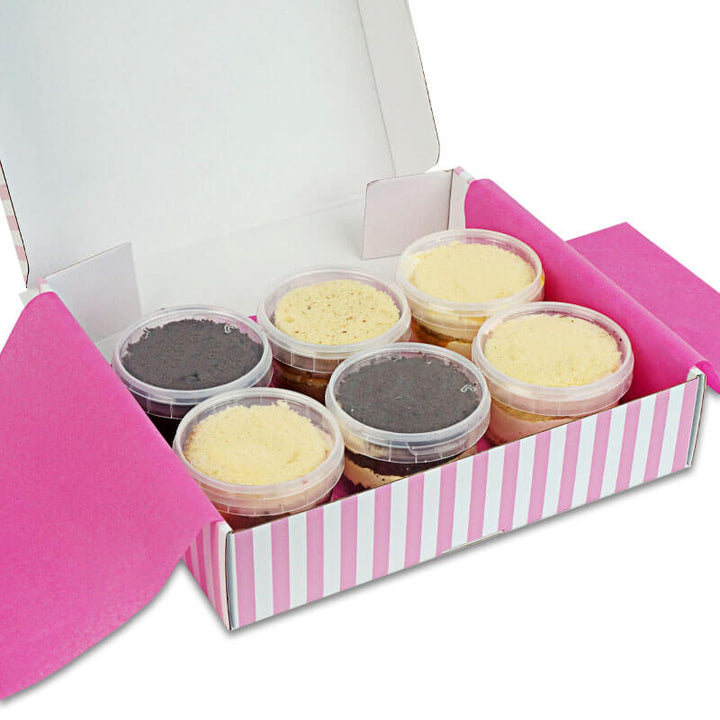 Zestaw próbek smakowych tortu typu Naked Cake (6 sztuk)