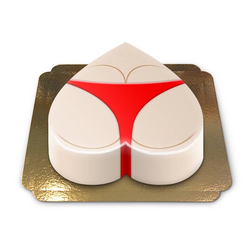 Tort pupa w czerwonym bikini
