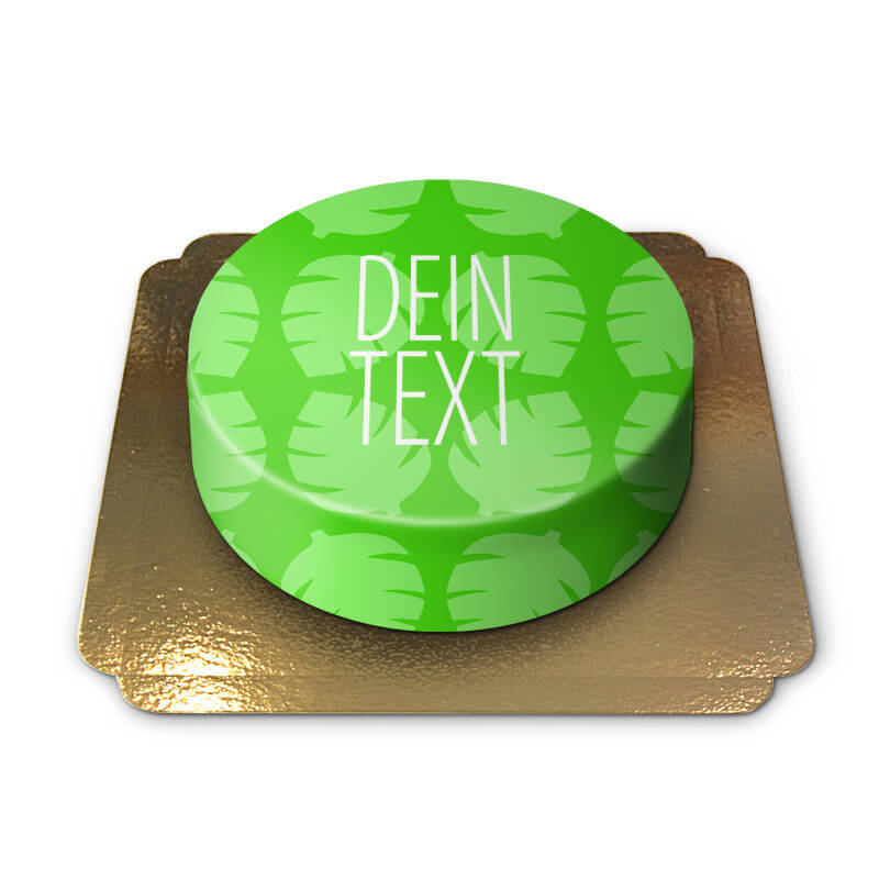 Zielony tort ze wzorem safari