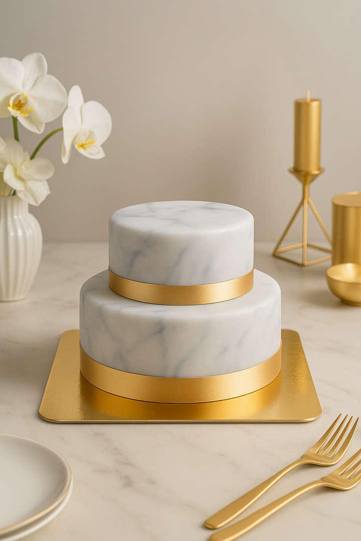 Dwupiętrowy marmurowy tort Deluxe