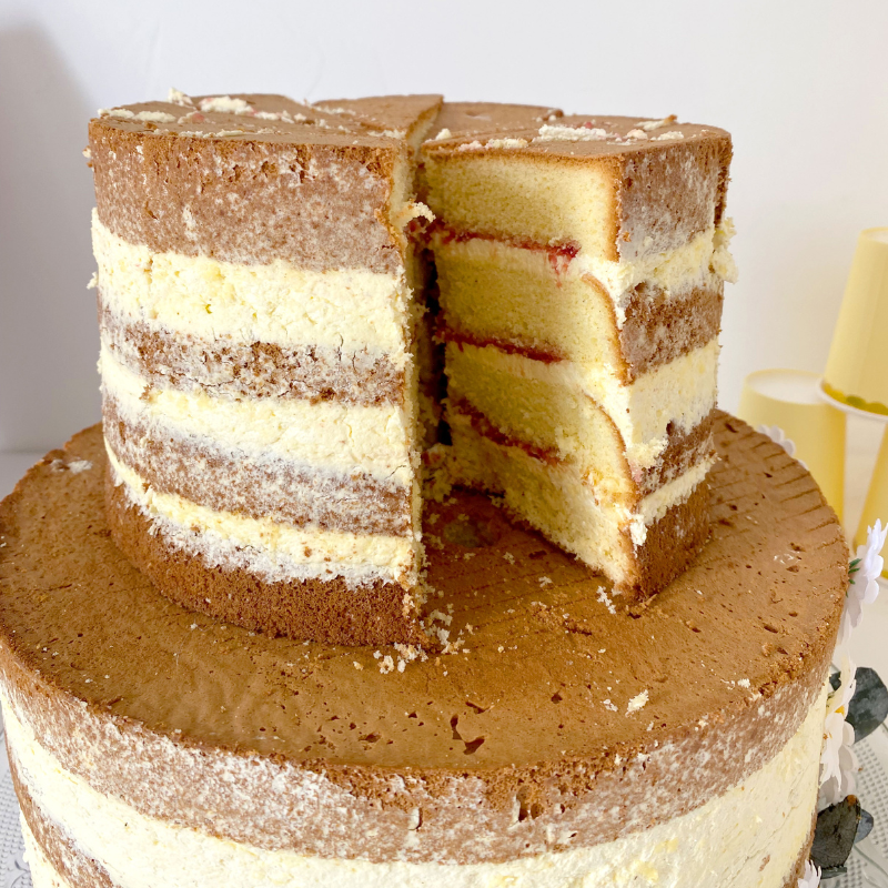 Naked Cake trzypiętrowy