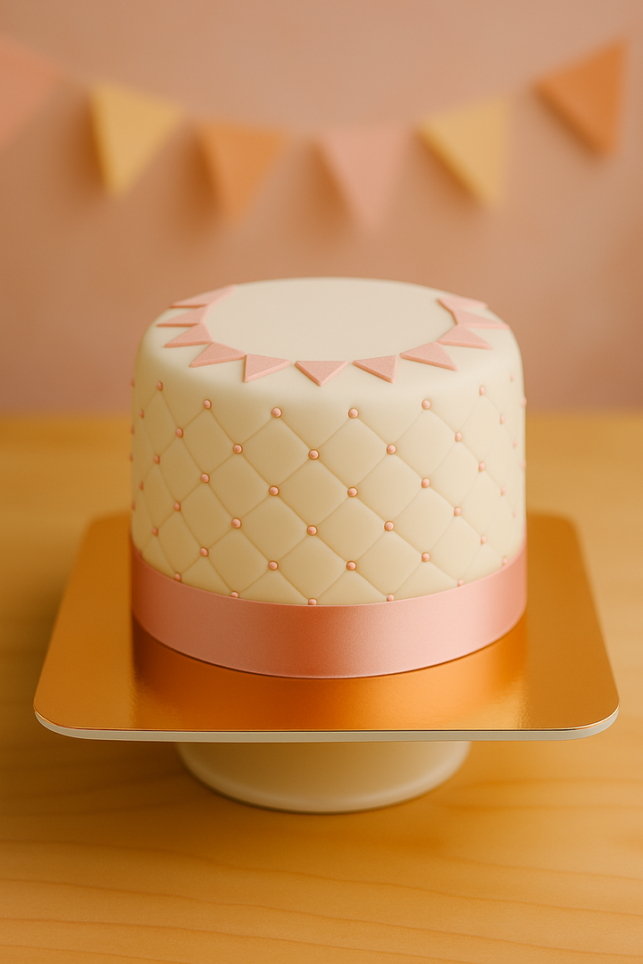 Tort Deluxe "Happy Birthday" - różowy - podwójna wysokość 
