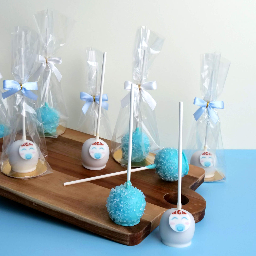 Niebieskie Cake-Pops Babyface (10 sztuk)
