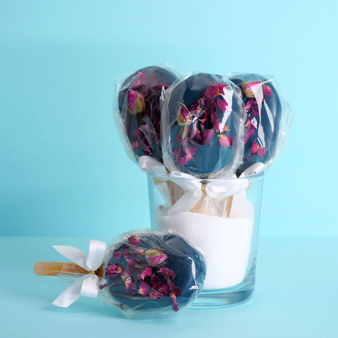 Niebieskie płatki róży Cake-Popsicle (10 sztuk)