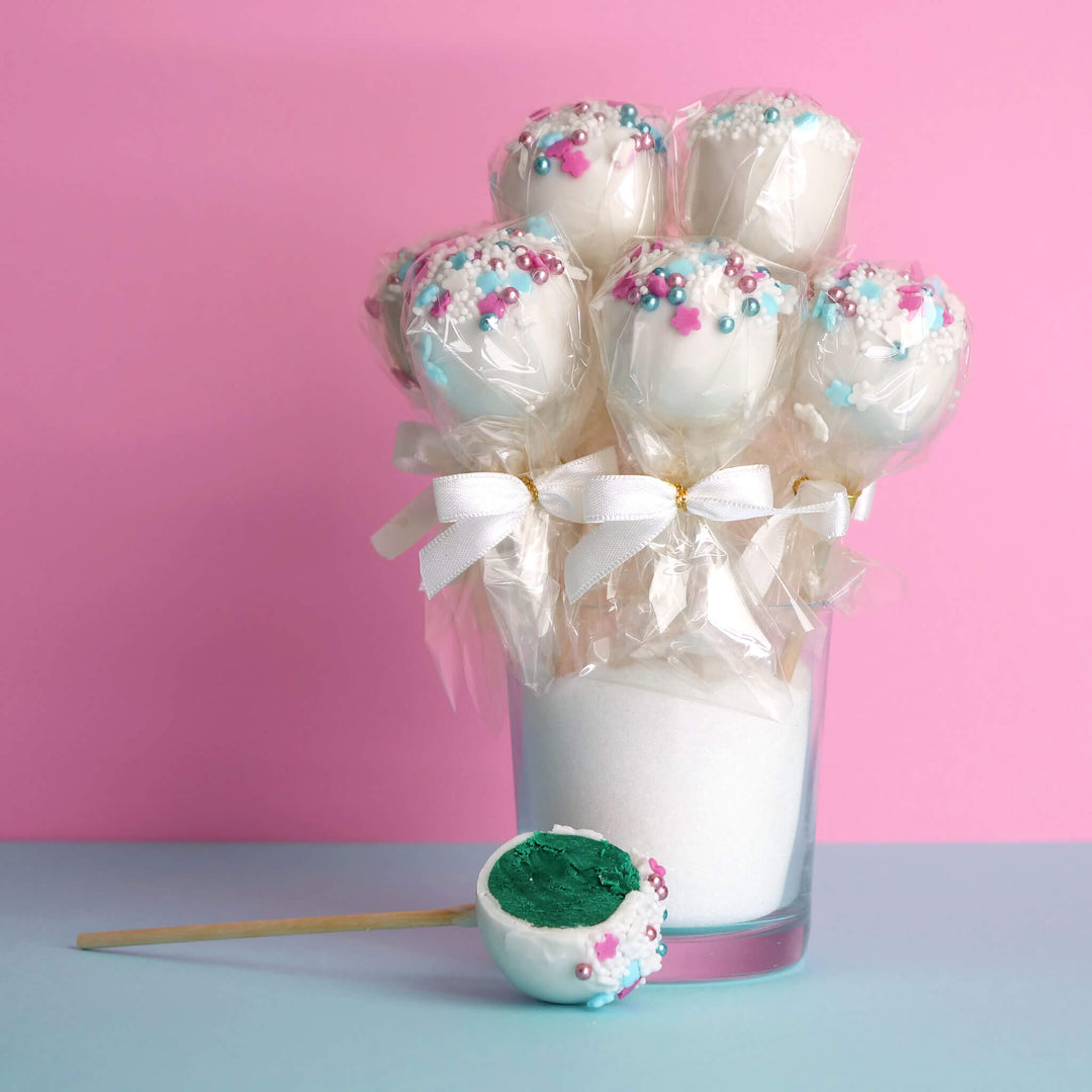 Niebieskie Cake-Popsy  "To chłopiec" (12 sztuk)