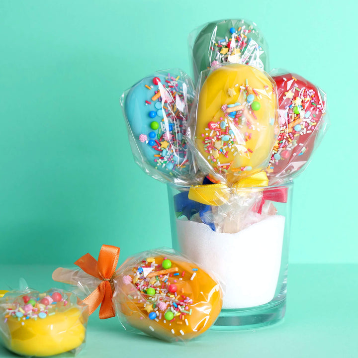 Kolorowe Cake Popsicle z konfetti (10 sztuk)
