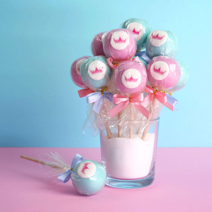 Cake-Popsy z kolorową czekoladą i logiem (12 sztuk)