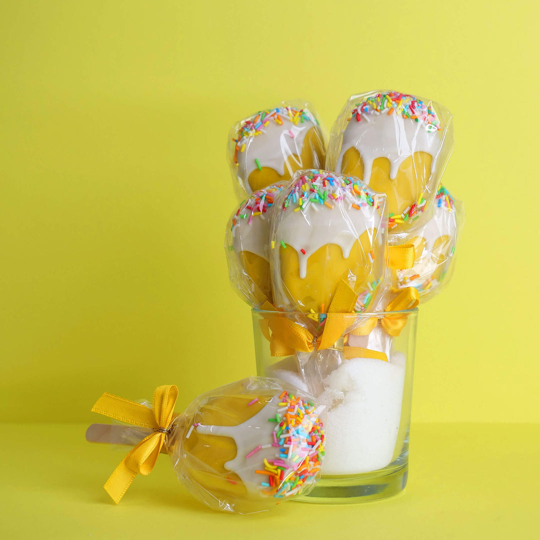 Cake-Pops – Żółte lody na patyku (10 sztuk)