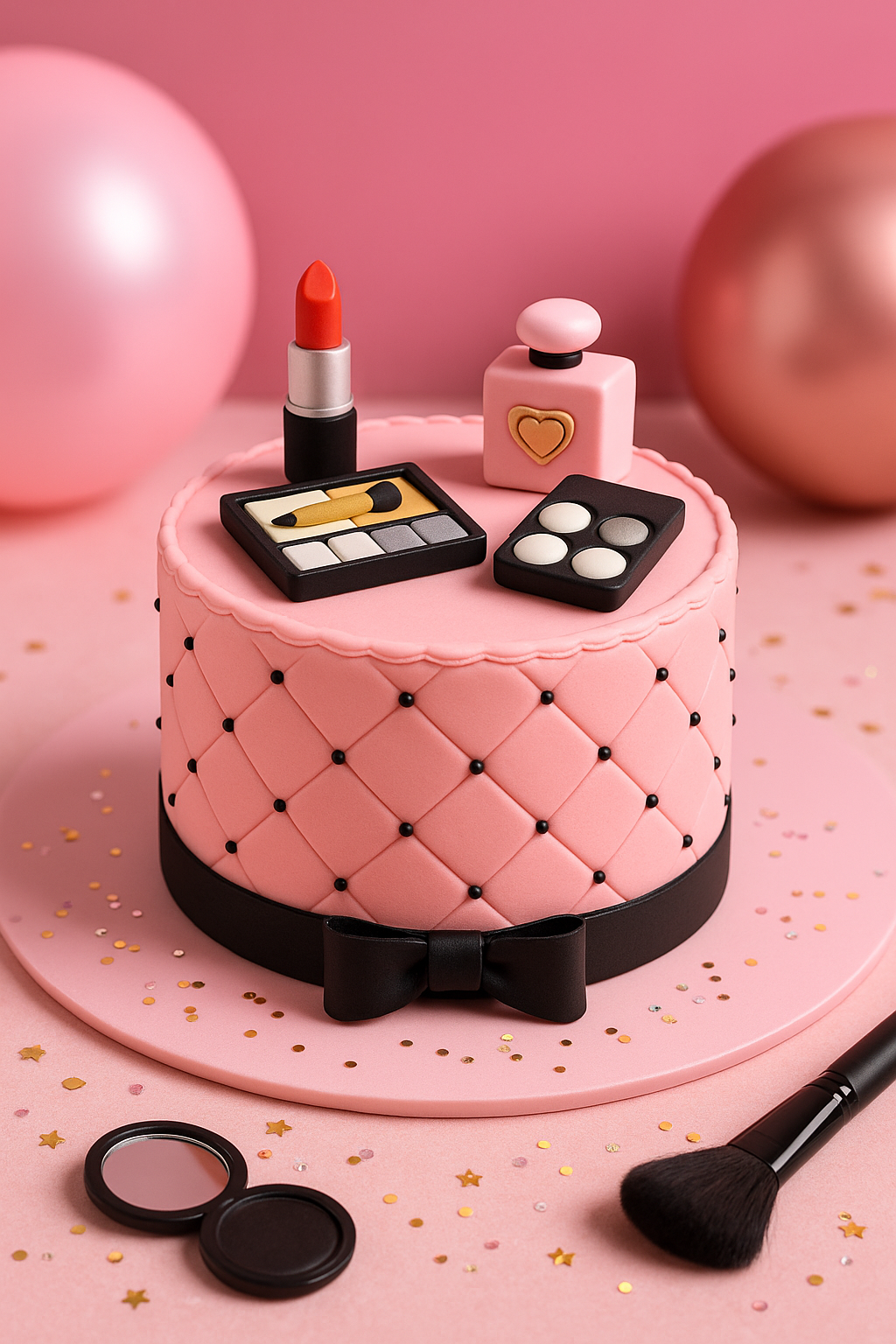 Deluxe tort makijażowy z czarną wstążką
