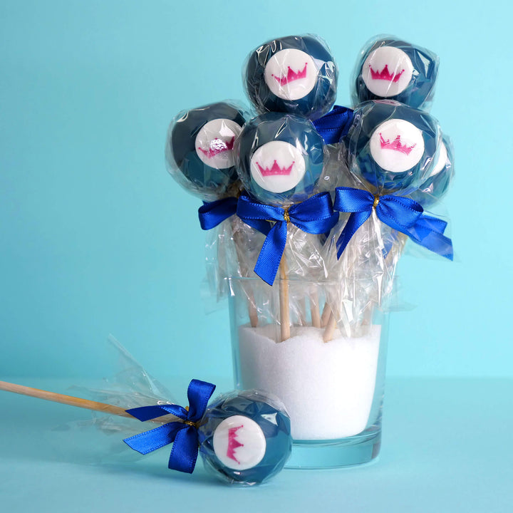 Jednokolorowe Cake Popsy z logo (12 sztuk)