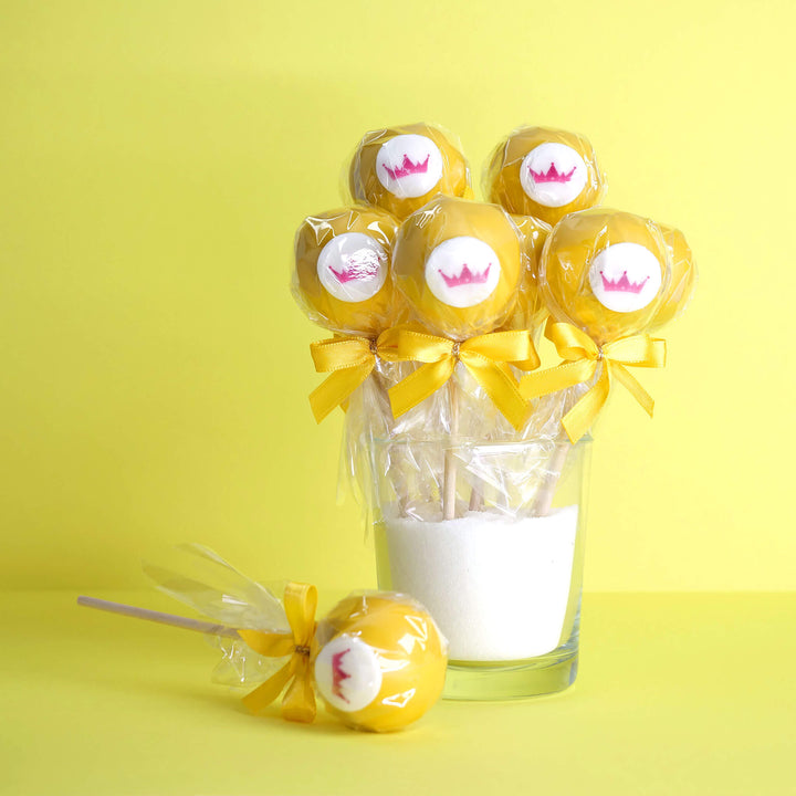 Jednokolorowe Cake Popsy z logo (12 sztuk)