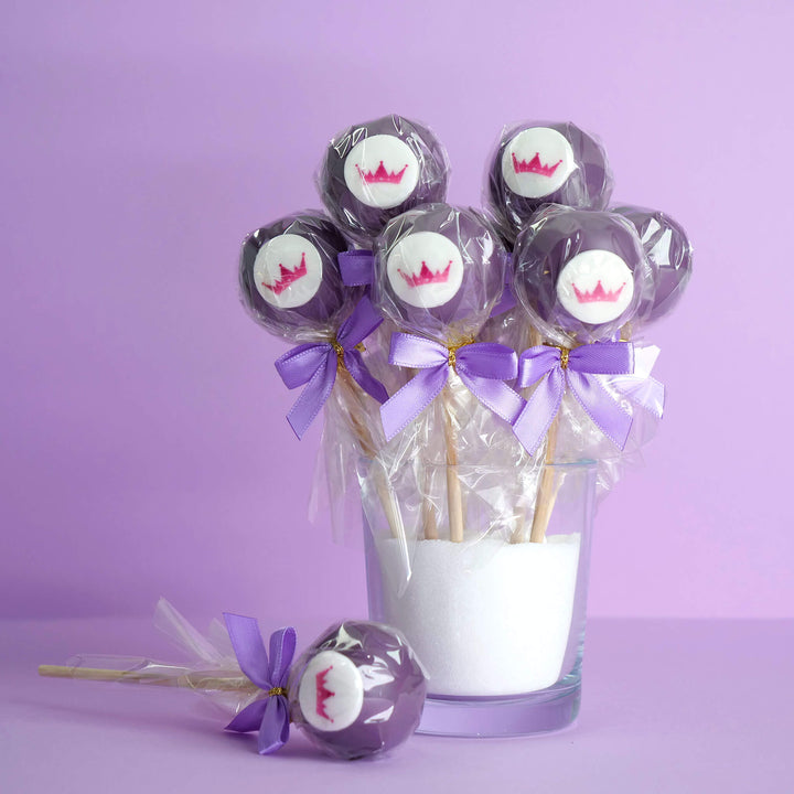 Jednokolorowe Cake Popsy z logo (12 sztuk)