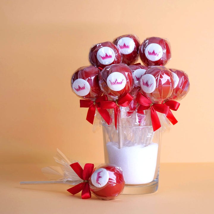 Jednokolorowe Cake Popsy z logo (12 sztuk)
