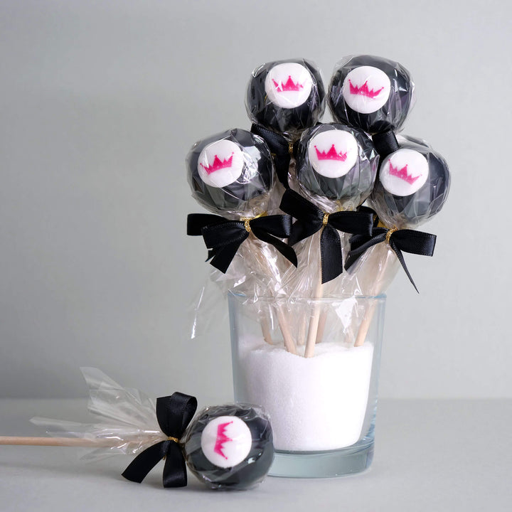 Jednokolorowe Cake Popsy z logo (12 sztuk)