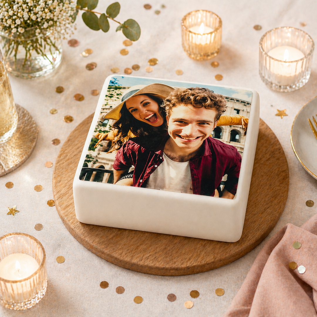 Kwadratowy tort fotograficzny