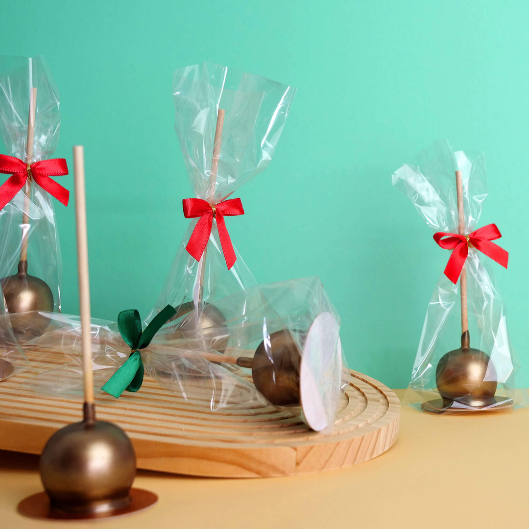 Złote Deluxe Cake-Popsy (10 sztuk) - wersja świąteczna