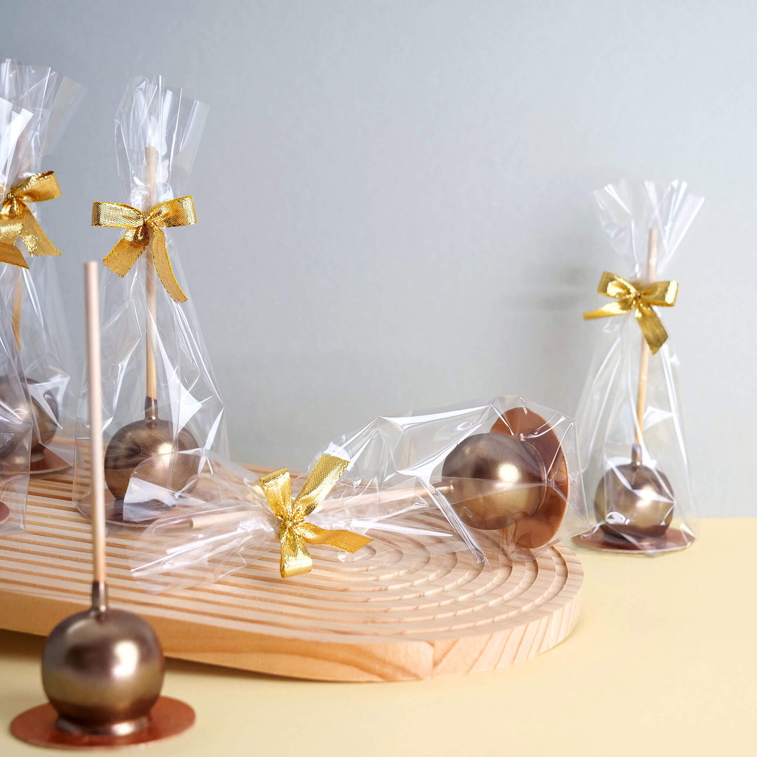 Złote Deluxe Cake-Popsy (10 Sztuk)