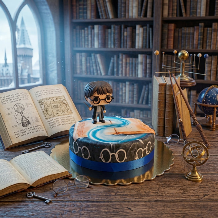 Harry Potter® na torcie z niebieskim zaklęciem