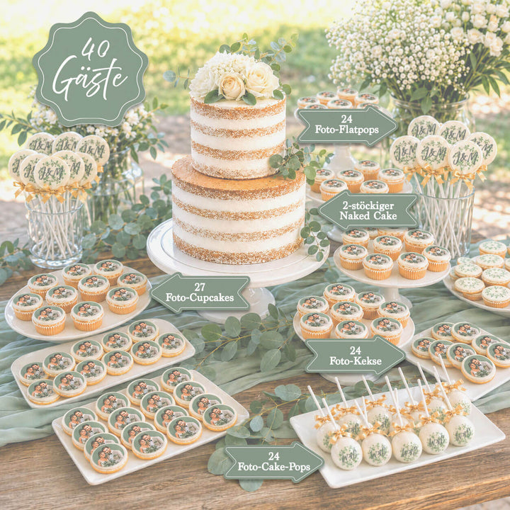 Hochzeitstorte & Sweet Table Rundum-sorglos-Komplettpaket
