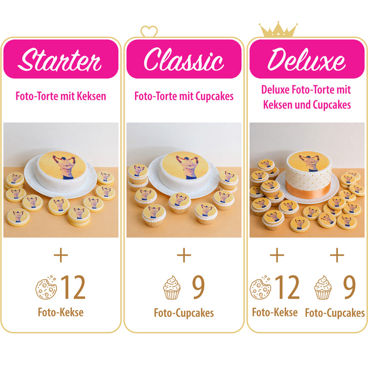 Fototorten-Set mit Keksen oder Cupcakes – bis zu 19 % sparen