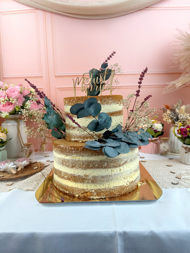 Tort weselny Naked Cake Waniliowy