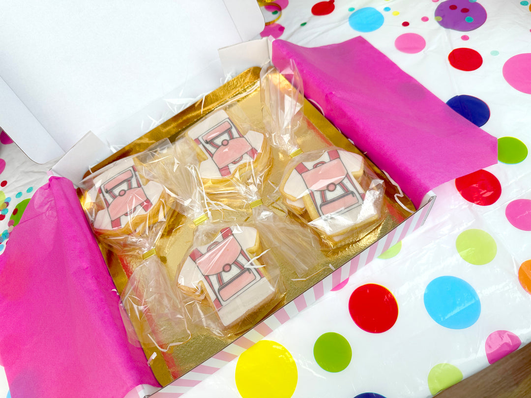 Ciastka - Różowe tornistry (12 sztuk)