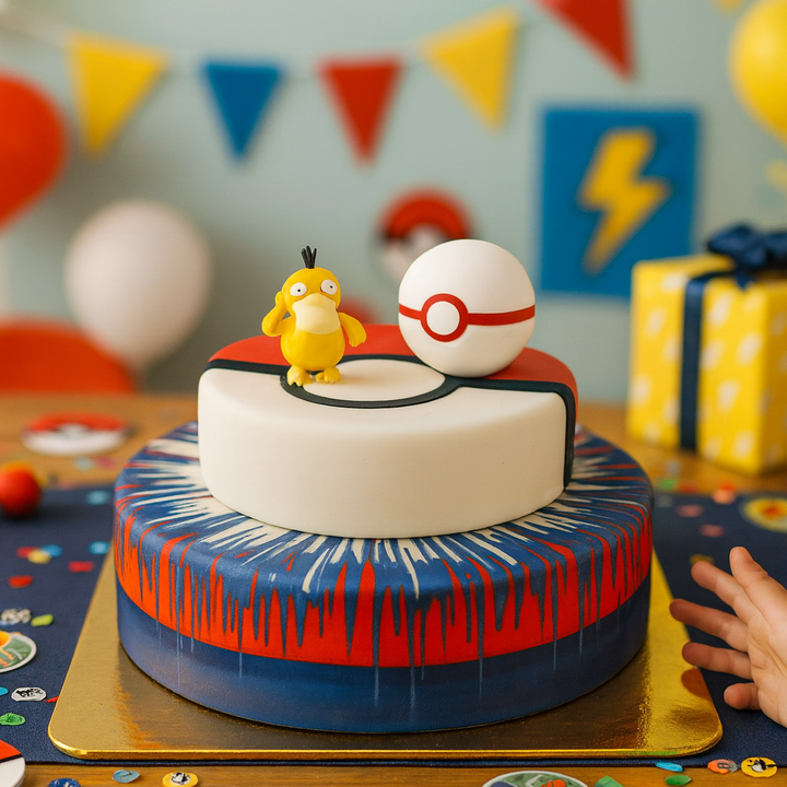 Figurka Pokémon® na dwupoziomowym torcie w kształcie kuli