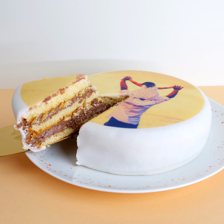 Okrągły tort fotograficzny