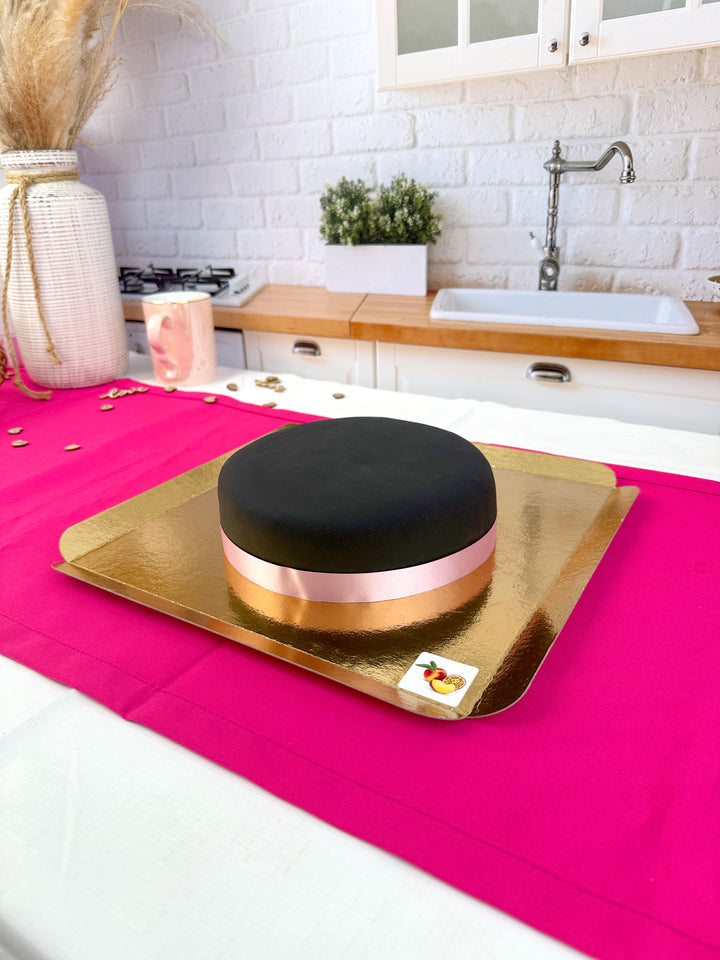 Czarny Tort - ze wstążką