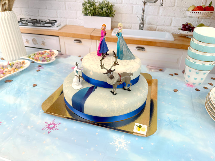 Księżniczka Elsa®, Anna® i Olaf® na dwupiętrowym torcie 