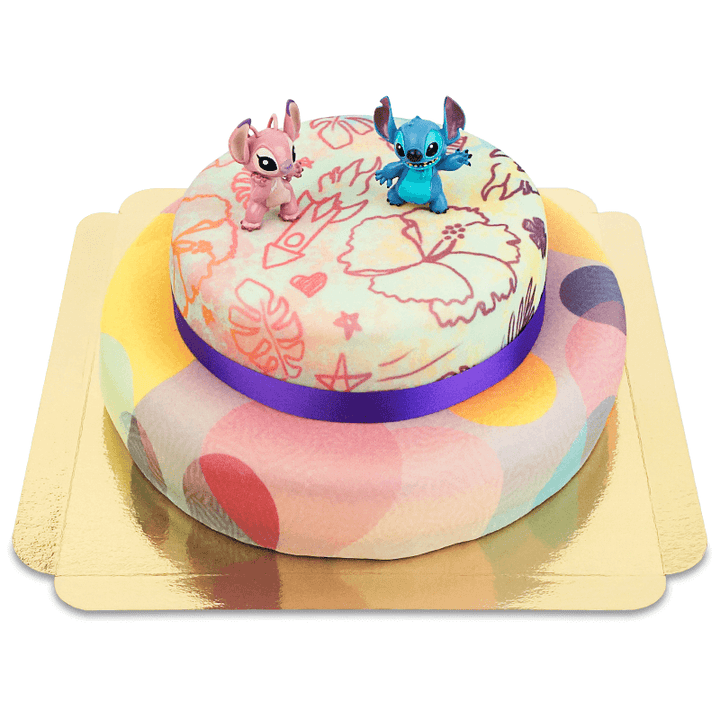 Angel & Stitch® na dwupiętrowym torcie