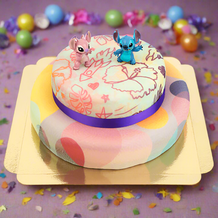 Angel & Stitch® na dwupiętrowym torcie