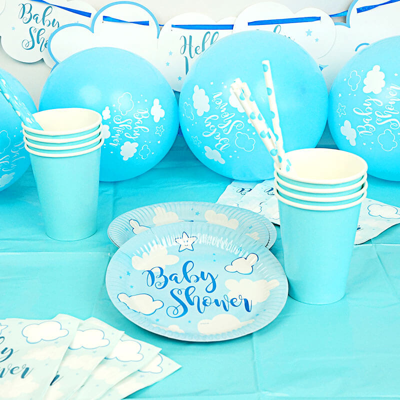 Zestaw imprezowy "niebieskie baby shower"