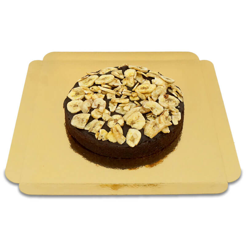 Tort brownie z chipsami bananowymi