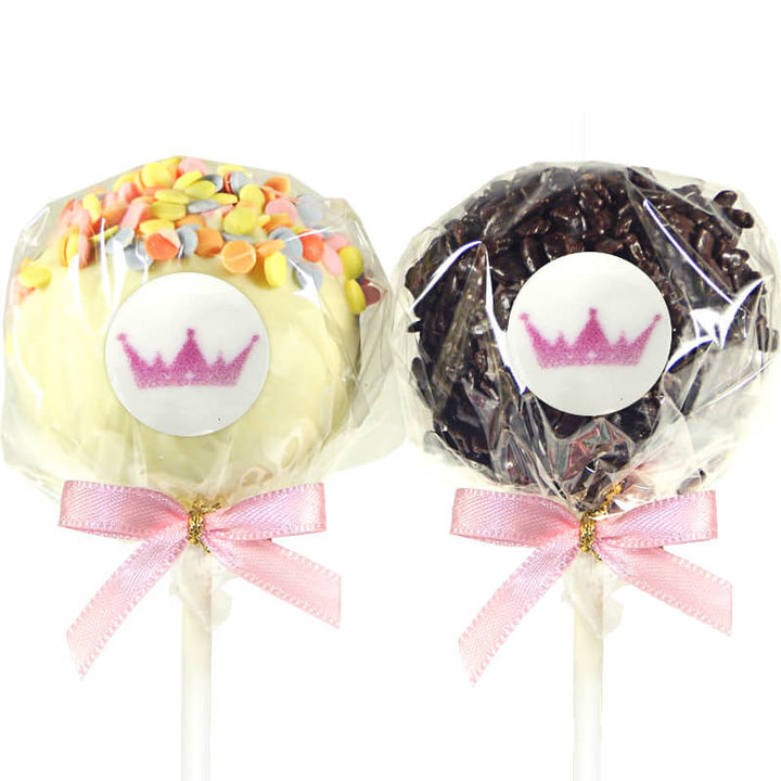 Cake-Pops z logiem, kolorowa posypka & wiórki czekoladowe (12 sztuk)