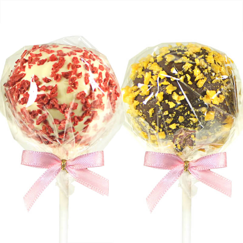 Cake-Pops , pomarańcz & truskawka (12 sztuk)