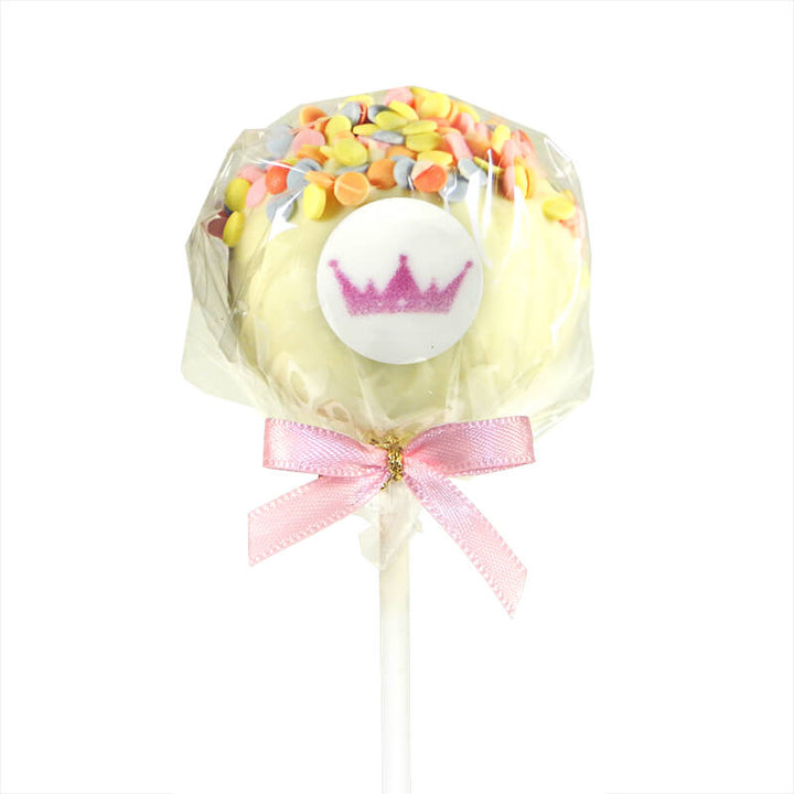 Cake-Pops z logiem, kolorowa posypka & wiórki czekoladowe (12 sztuk)