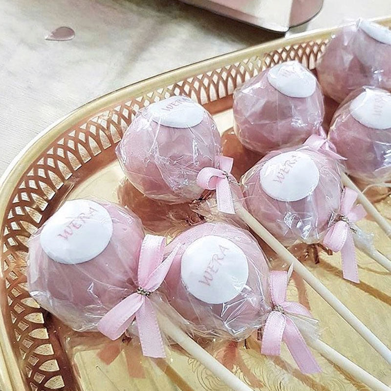 Cake-Pops z kolorową czekoladą i logiem (12 sztuk)