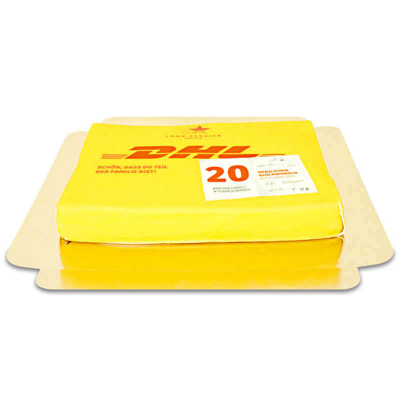 DHL Express Jubiläumstorten, 30 Portionen, L-39x27cm