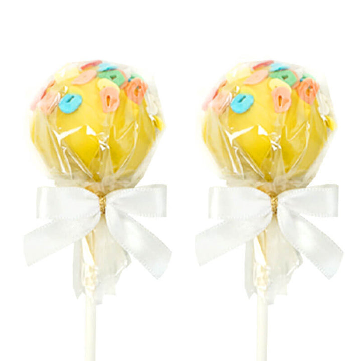 Żółte cake-pops z literkami (12 sztuk)